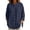 Navy, variant on SOOMLON Button up Shirts for Women Plus Size Crew Neck 3/4 Sleeve Cardigan Loose Solid Tunic Top Casual Work Blouse