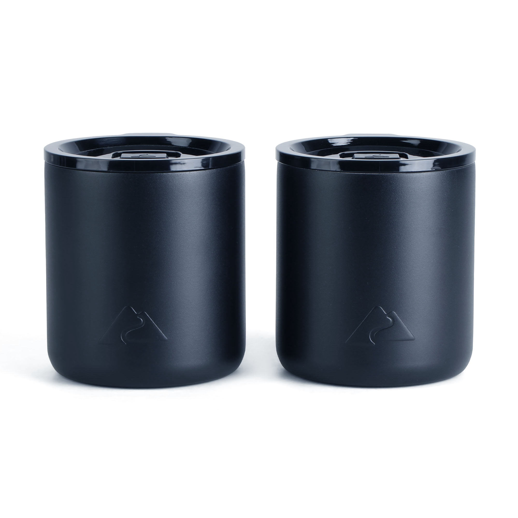 Ozark Trail 2 pack 10oz Stainless Steel Lowball Tumbler, Gift Box Included, Blue