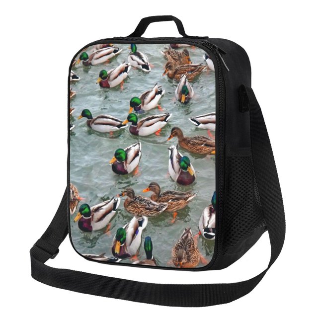 Balery Mallard Ducks Swimming Caja de Almuerzo y Bolsa de Almuerzo para Hombres y Mujeres, Bolsa de Almuerzo Reutilizable con Gran Capacidad, Bolsa de Almuerzo Aislada