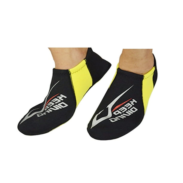 Mantenga el buceo DS-112 Calcetines de buceo de nylon Surnorkeling Supplies Zapatos con múltiples tamaños Hombres Mujeres Protector submarino Cálido Riverside Amarillo 【S】 Scienceny OD003149-12