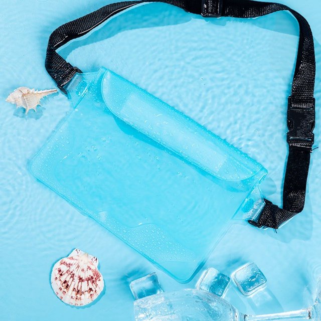 Bolsa impermeable con correa de cintura ajustable, bolsa de cintura impermeable con pantalla táctil, bolsa seca con cinturón ajustable para playa, natación, paseos en bote, pesca, senderismo
