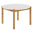 thumbnail image 1 of Gouchee Home Portofino Outdoor Dining Table with Terrazzo Top & Solid Acacia Wood Frame – Natural, 1 of 9