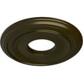 thumbnail image 3 of Ekena Millwork 12 3/8"OD x 4"ID x 1 1/8"P Classic Ceiling Medallion (Fits Canopies up to 7 1/4"), Hand-Painted Green Gold, 3 of 6