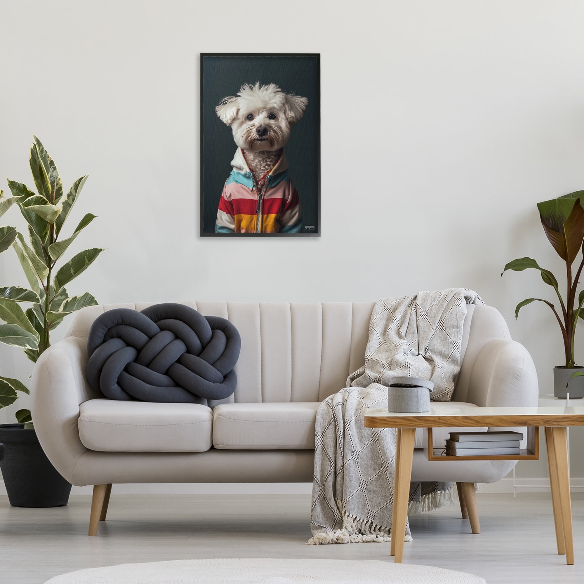 Stupell Industries Terrier Dog with Windbreaker Animals & Insects Painting Black Framed Art Print Wall Art, 20 x 30