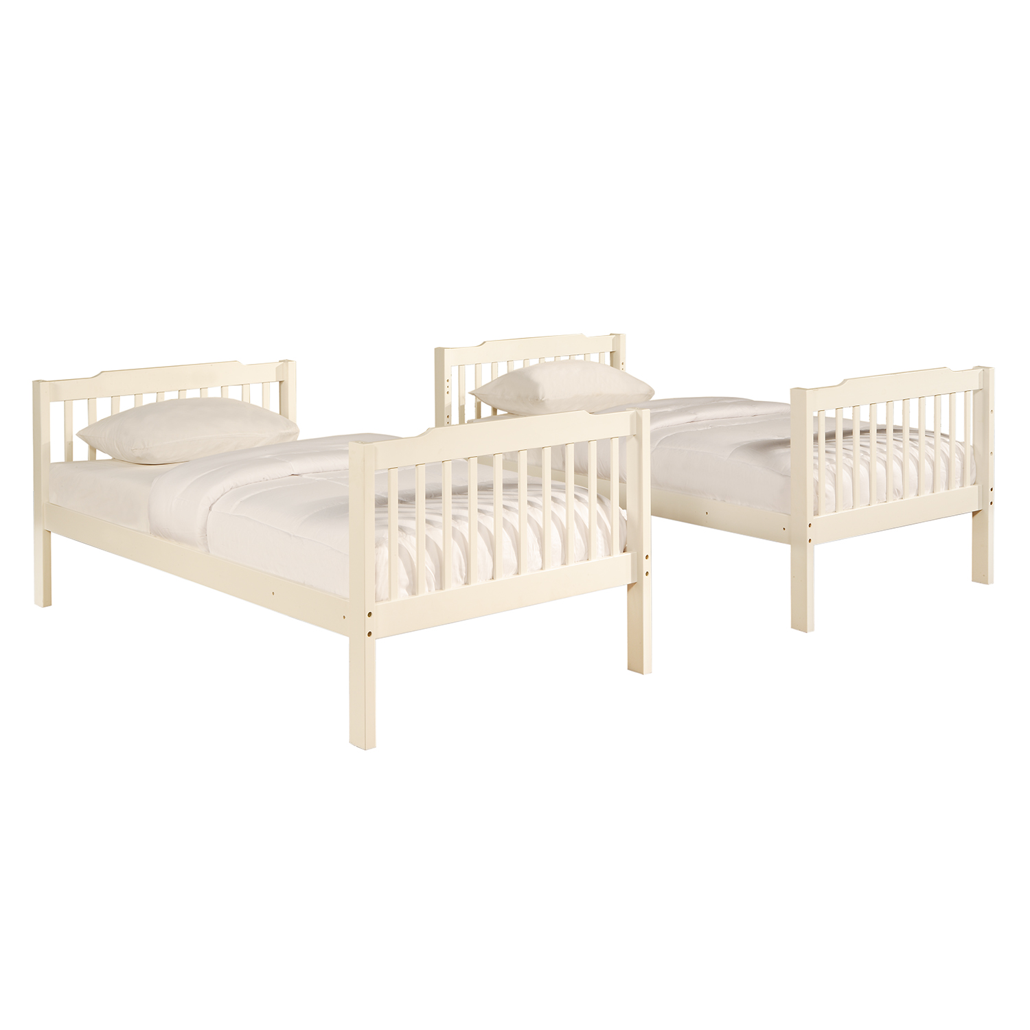 Chelsea Lane Elise Convertible Twin Over Twin Wood Bunk Bed, White - image 3 of 5