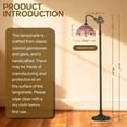 thumbnail image 4 of SUNMORY 64.5'' Stained Glass Floor Lamps, Lamps for Bedroom, Standing Floor Lamps for Living Room, Office Dormitory Bar Retro Unique Accent Decor Cottage Village Gift, 4 of 10