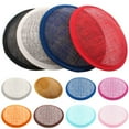 thumbnail image 5 of opvise Women Sinamay Cocktail Hat Fascinator Round Base Millinery DIY Craft Accessory, 5 of 7