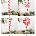 thumbnail image 4 of Walbest Christmas Candy Canes Lollipop Ornament, Plastic Candy Xmas Tree Hanging Ornament, Red and White Glittery Lollipop Christmas Holiday Party Decoration, 4 of 7