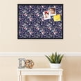 thumbnail image 3 of PinPix 32x24 Custom Cork Bulletin Board Vintage Japanese Floral Navy Poster Board Has a Fabric Style Canvas Finish, Framed in Vintage Japanese Floral Navy, by ArtToFrames (PinPix-1542), 3 of 5
