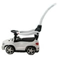 thumbnail image 2 of Best Ride On Cars Baby 4-in-1 Mercedes Push Car Stroller with LED Lights, White, 2 of 12