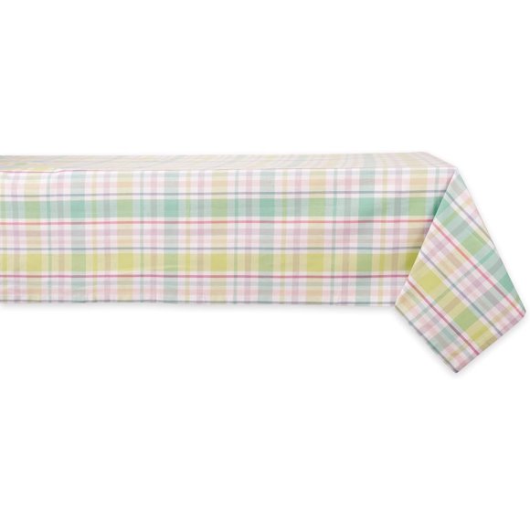 Collection de Dessus de Table à Carreaux de Printemps - Nappe Lavable à la Machine 60x84 Pouces pour le Printemps, Pâques, Soupers Familiaux, Pique-Niques, Usage Quotidien