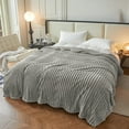 thumbnail image 7 of IMossad Soft & Thick Double Layer Blanket - Warm Winter Fleece Throw for Bed, Sofa, Couch - Cozy Striped Home Decor, Ultra Comfort, Luxury Fabric (70x100cm), 7 of 7