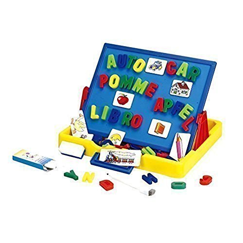 Wishland Deluxe Magnetic Letters Tablero de caballete de mesa Juguetes para niños pequeños (2 funciones) Juguetes (2) Wishland 71482000