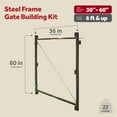 thumbnail image 2 of Adjust-A-Gate Steel Frame Gate Kit, 36"-60" Wide Opening Up To 7' High (5 Pack), 2 of 11