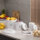 thumbnail image 4 of Lata de almacenamiento de patatas, ajo, cebolla, caja de almacenamiento transpirable para mantener frescas las patatas, barril de cocina para almacenar patatas, color blanco, 4 of 6