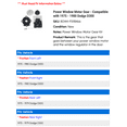 thumbnail image 2 of Power Window Motor Gear - Compatible with 1975 - 1980 Dodge D300 1976 1977 1978 1979, 2 of 2