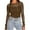 Coffee, variant on Womens Mesh Tops Solid Color See Through Shirts Long Sleeve Slim Fit Sheer Blouse Clubwear Sequins Tops