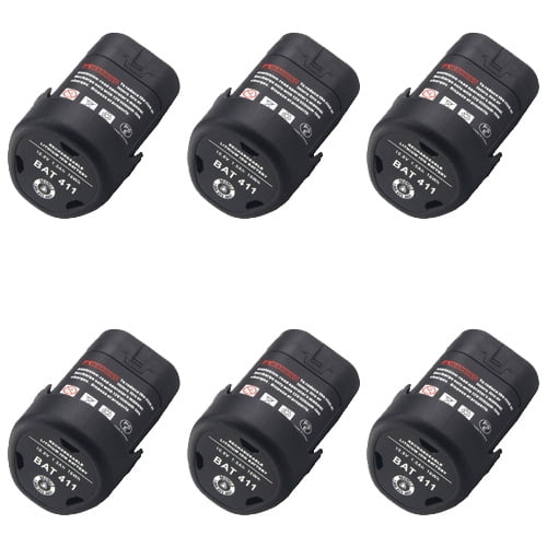 6x Replacement for Bosch BAT411 10.8V 1 