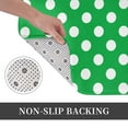 thumbnail image 6 of Vsdgher Green And White Polka Dot Flannel Anti-Slip Floor Mat Comfort Mat Outdoor Rug, Indoor Outdoor Rugs for Home, Office, Laundry 16''x24''in, 6 of 7