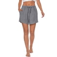 thumbnail image 6 of MOSHU 3 Pack Womens Pajamas Shorts Drawstring Pj Shorts for Women Casual Sleep Lounge Shorts with Pockets, 6 of 11