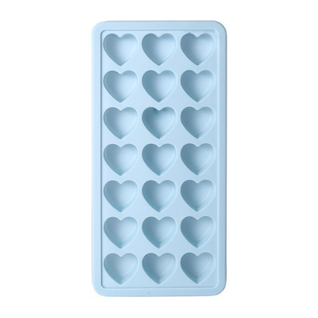 POINTERTECK Ice Cube Tray Heart Shape Food-grade Silicone 21 Grids Large Capacity Ice Tray Mold for Bar