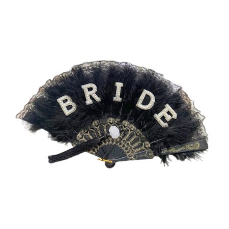 Bride Fan Handheld Fan Lace Brimmed Bridal BRIDE Bride to Be Gift Bridal Shower Hen Party Engagement Supplies