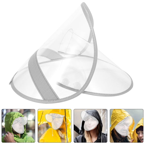 KAKOWELY Rain Poncho Accessory Transparent Shield for Comfortable Use 2Pcs