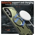thumbnail image 3 of Rugged Phone Case for Samsung Galaxy S23 FE, Military Grade Shockproof Samsung Galaxy S23 FE Case with Ring Holder, Kickstand, TPU & PC Shell Compatible with MagSafe, Olivegreen, 3 of 6