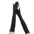 thumbnail image 2 of YAOBAMM Charming Gloves 1 Pair Solid Color Full Fingers Elastic Smooth Soft Breathable Elbow Length Bride Wedding Stage Performance, 2 of 6