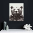 thumbnail image 4 of COMIO  Sylvie Bear Animal Print Black and White Portrait Framed Canvas Wall Art, 4 of 4