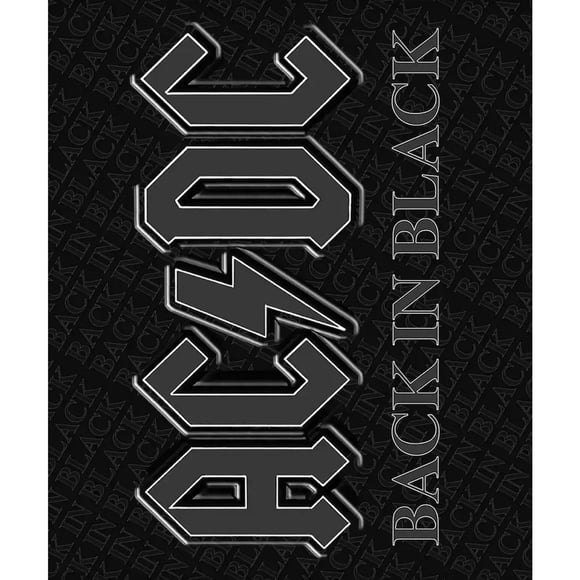 AC/DC Couverture en Molleton Sherpa Noire Back In Black