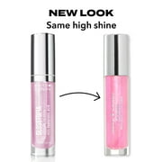 (2 pack) Hard Candy Glosstopia Lip Gloss, High-Shine Hydrating, Hyaluronic Acid, No Photos Please, Light Pink