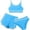 Sky Blue, variant on Girl Swimsuit Size 10-12 Girl's 3 Piece Swimsuit Cute Triangle Bikini with Ditsy Floral Print Cover Up Kid Bathing Suit(Yellow,13-14 Years)