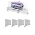thumbnail image 1 of Clear Closet Shelf Dividers, Plastic Stable Shelf Closet Separators 4Pcs Rounded Edges  for Closet Organization, 1 of 7
