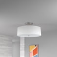thumbnail image 3 of 571-143SF-SC-WH Dainolite Everly - 3 Light Semi-Flush Mount-Satin Chrome Finish-White Shade Color, 3 of 4