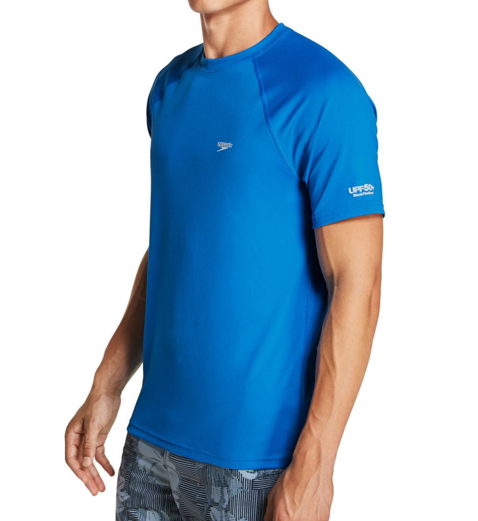 Speedo - Men's Speedo 7748220 Easy Regular Fit Short Sleeve Swim Shirt ...