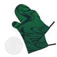 thumbnail image 2 of ZICANCN Oven Mitts and Pot Holders Sets, Gradient Emerald Abstract Line Baking Sets Kitchen Heat Resistant 4 Pieces, 2 of 8