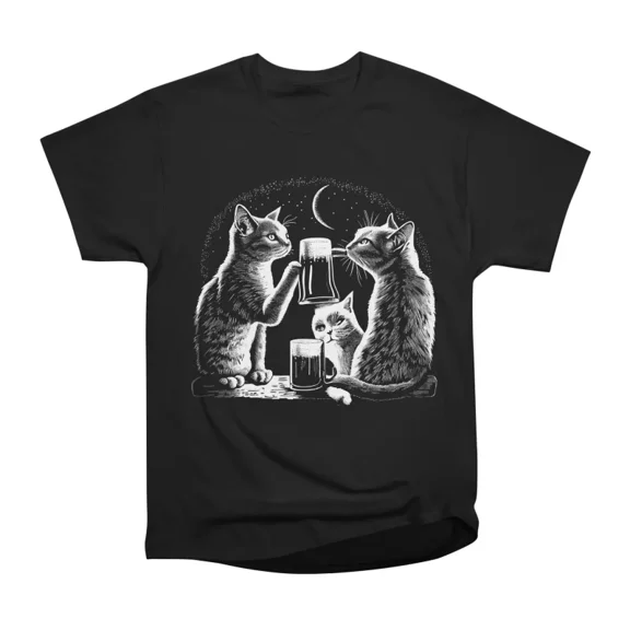 Kitten Cocktail Hour T-Shirt Tee Gift For Him Merch For Her Apparel For Friend