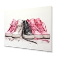 thumbnail image 2 of Designart "Stylish Pink Sneakers Obsession II" Fashion Metal Art Living Room, 2 of 5