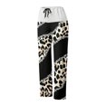 thumbnail image 3 of Gibobby Pantalones de mezclilla afelpados mujer Pantalones de yoga sueltos cintura elástica Tira de bolsillo alta Caqui XL, 3 of 5