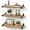 Light Brown, variant on Afuly Rustic Floating Shelves for Wall, 16in Wood Floating Shelf Set of 3 , Brown Wall Shelves with Metal Brackets, Hanging Shelf for Living Room, Bathroom, Kitchen, Home Decor and Storage