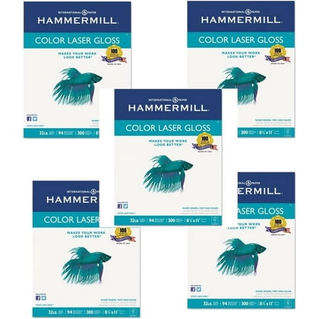 Limited Papers (TM) Laser, Gloss Finish, Bright White Color, 32 Pound, (114 Gsm) 8.5 x 11 Inch, (16311-0) (5 Reams)