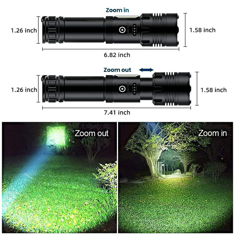 Powerful Led Tactical Flashlight, High Lumens Usb Rechargeable Waterproof  Flashlight, Suitable For Fishing Hunting Camping Trip (rechargeable Battery  Included) - Temu