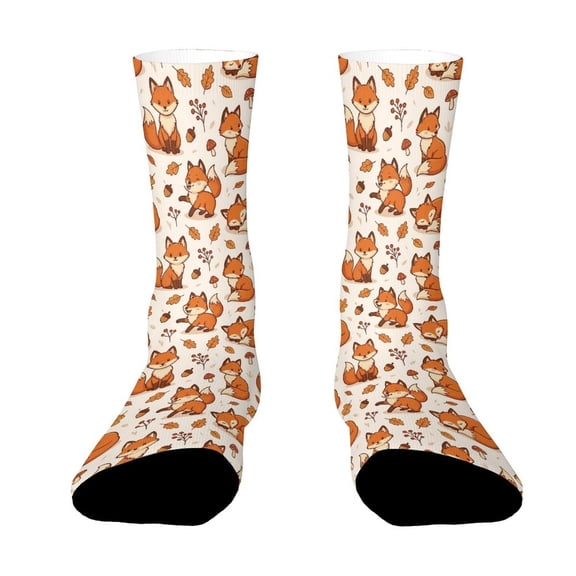 FabriLora seamless-pattern-1764927640561 Funny Novelty Crew Socks for Women Men Sports