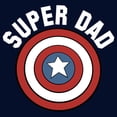 thumbnail image 2 of Men's Marvel Super Dad Captain America Shield  Pull Over Hoodie Navy Blue 2X Large, 2 of 4
