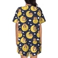 thumbnail image 3 of Naloa Moon Bear Women's Short-Sleeved Pajama Set, Loungewear, Summer pajamas, Breathable Cozy - 4X-Large, 3 of 9