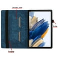 thumbnail image 5 of for iPad Pro 11 Inch 2024 Adjustable Kickstand Case, Lovely Pattern PU Leather + Soft Inner Case Auto Wake/Sleep Flip Folio Cover with Pen Holder & Card Slots for iPad Pro 11 Inch 2024, Darkblue, 5 of 8