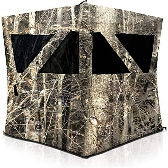 SereneLife Two Person Hunting Blind - Water Resistant Durashell Plus Hunting Ground Blind Tent
