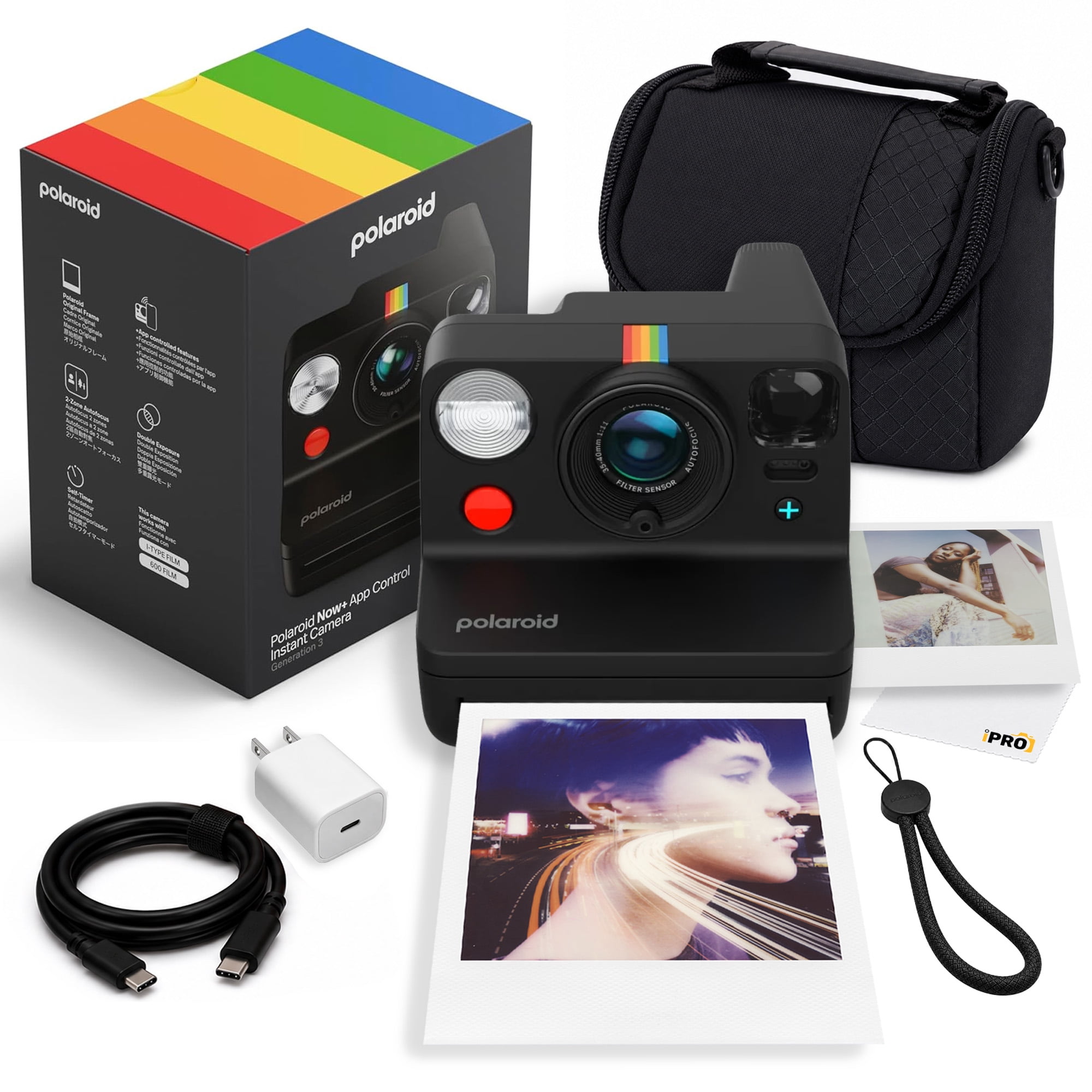 Polaroid Now Gen 2 i-Type Blue & White Instant Camera, Auto Focus
