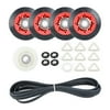 4392067 Dryer Repair Kit 4 Rollers Pulley 88" Belt 66157 WP4392067 for Whirlpool